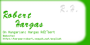 robert hargas business card